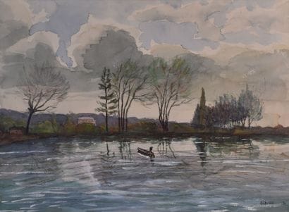 GREGH***

River Landscape

Ink and watercolour...