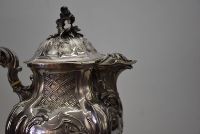 Louis XV style silver quadrengular coffee...