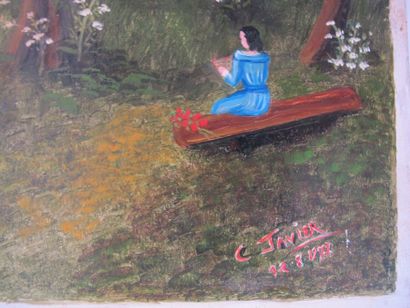 FAVIER Cécile

Woman reading by the river

Oil...