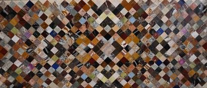 Marble and hard stone marquetry top with...