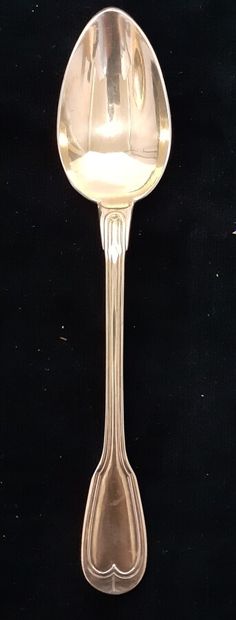 Twelve vermeil coffee spoons, net pattern,...