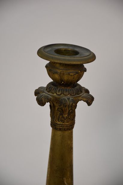 Pair of gilt bronze torches 

Restoration...