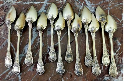 12 teaspoons in vermeil

Weight: 350 gr

Head...