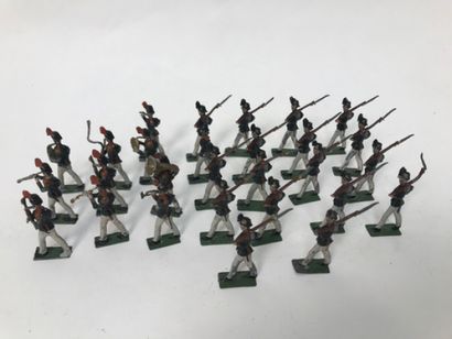 Lot of four sets of lead soldiers of the...