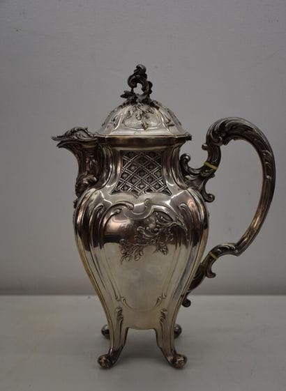 Louis XV style silver quadrengular coffee...
