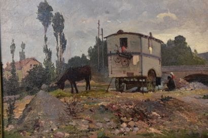 Modern school

The caravan

Oil on canvas

33...