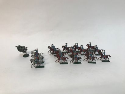 Two sets of cavalry, one Prussian from the...