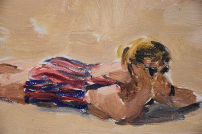 KOSTIENKO

Beach scene, 1964

Oil on board...