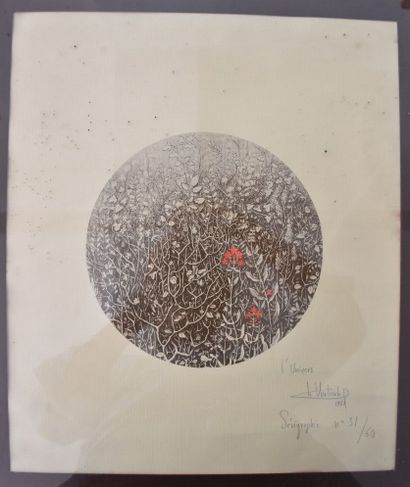 CONTEMPORARY SCHOOL

Lot of two framed pieces

Nude...