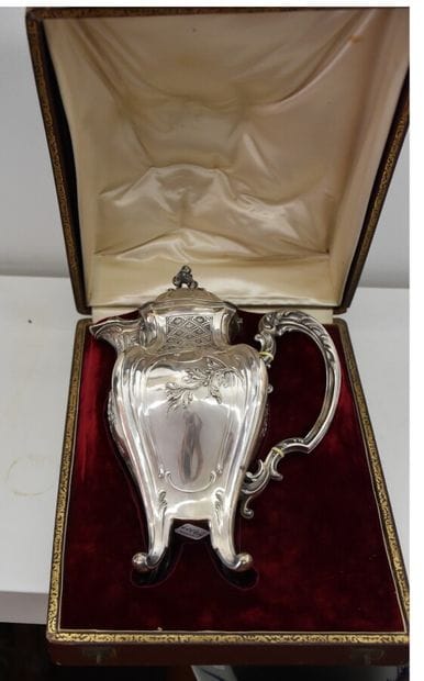 Louis XV style silver quadrengular coffee...