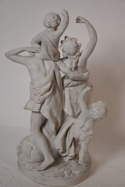 Group in biscuit 

Height: 40 cm

( Accidents...