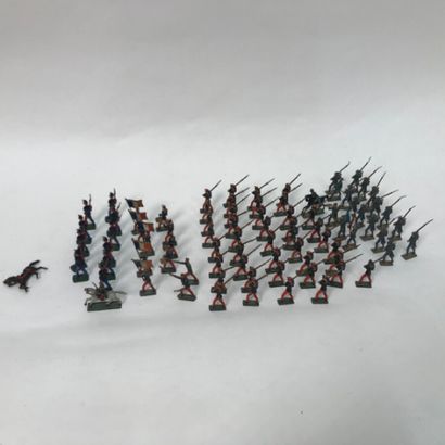 Large lot of lead soldiers of the French...