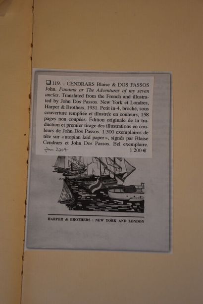 CENDRARS (Blaise). Panama of the adventures...