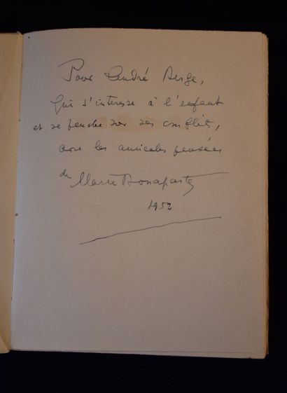 BONAPARTE (Marie). Cinq cahiers écrits par...