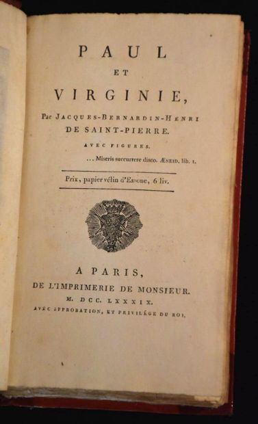 BERNARDIN DE SAINT-PIERRE. Paul et Virginie....