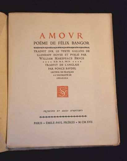JOU (Louis) et SUARÈS (André)]. Amour. Poëme...