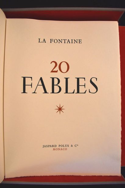 LA FONTAINE. 20 Fables. Monaco, Jaspar Polus...
