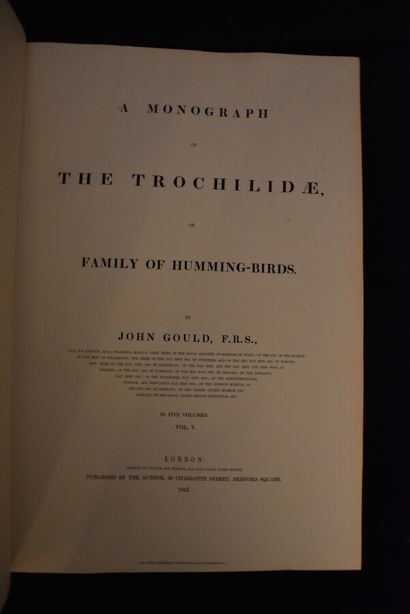 GOULD (John). A monograph of the trochilidae...