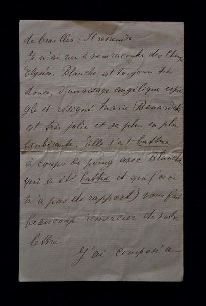 AUTOGRAPHES. PROUST (Marcel). Lettre a. s.,...
