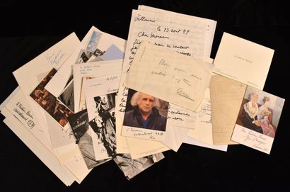 AUTOGRAPHES. Artistes français. Ens. de lettres...