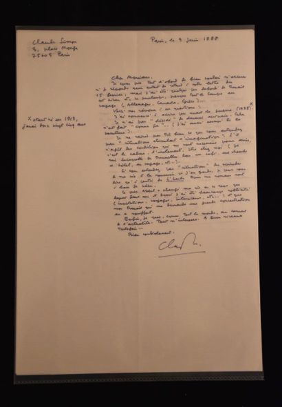 Littérature française. Ens. de lettres diverses...