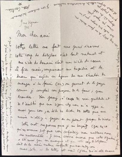 COCTEAU (Jean). Lettre autographe au Dr Salem...