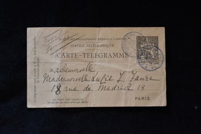 AUTOGRAPHES. PROUST (Marcel). Carte-télégramme...