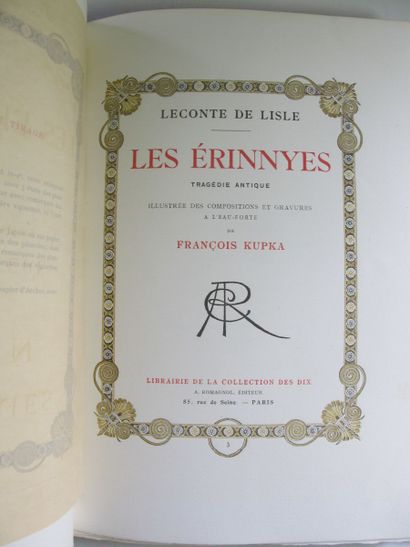 LECONTE DE LISLE. Les Erinnyes. Paris, A....