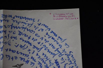 AUTOGRAPHES. BETTENCOURT (Pierre). 3 lettres...