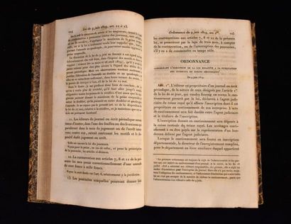 PARANT. Lois de la Presse en 1836, ou législation...