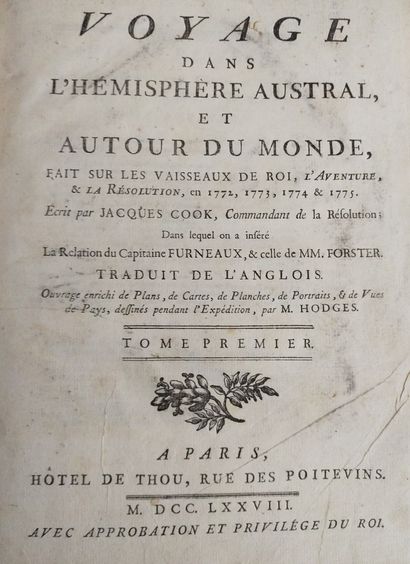 COOK. Voyage dans l'hémisphère austral et...