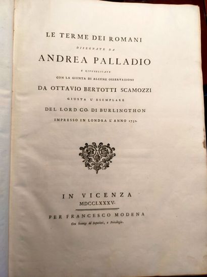 PALLADIO. Le Terme die romani e ripubblicate...