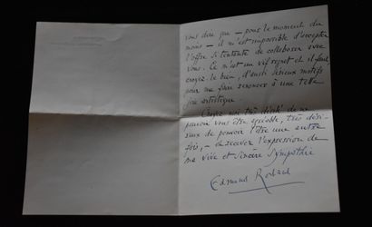JACOB (Max). Lettre a. s., pliée, sous env.,...