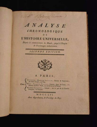 PHILIPPE DE PRETOT]. Analyse chronologique...