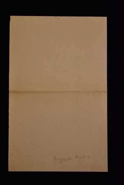 RODIN (Auguste). Lettre a. s., 3 pp. in-12,...