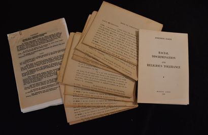 BAKER (Joséphine). Racial discrimination...