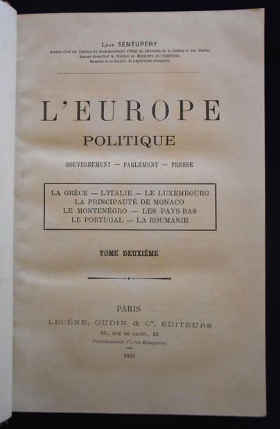 FAURE (Félix)]. SENTUPERY (Léon). L'Europe...