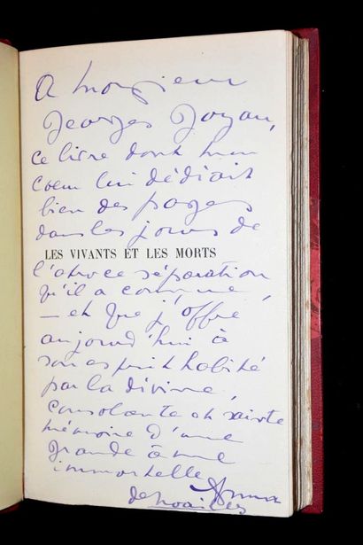 NOAILLES (Comtesse de). Les Vivants et les...