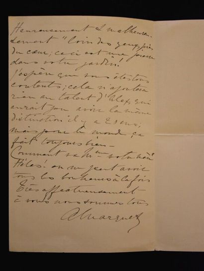 FAURÉ (Gabriel). 2 lettres a. s.



1 p....