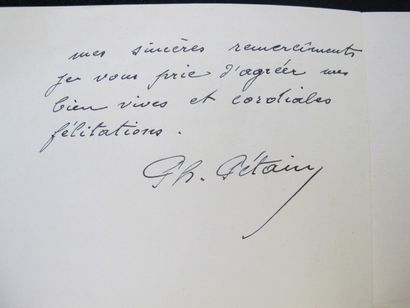 PÉTAIN (Philippe). Lettre autographe signée...