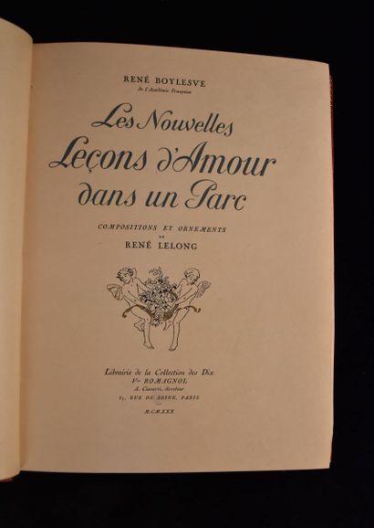 BOYLESVE (René). La Leçon d'Amour dans un...