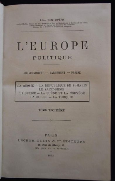 FAURE (Félix)]. SENTUPERY (Léon). L'Europe...