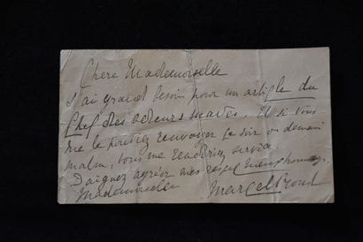 AUTOGRAPHES. PROUST (Marcel). Carte-télégramme...