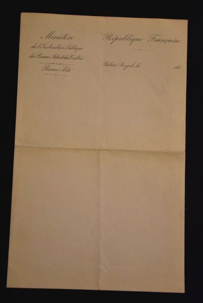 FAURÉ (Gabriel). 2 lettres a. s.



1 p....
