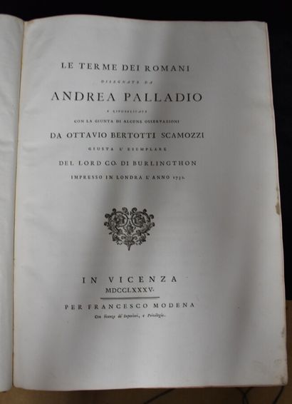 PALLADIO. Le Terme die romani e ripubblicate...