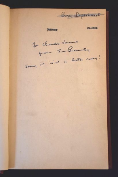 PETERS (J.-L.). Check-list of birds of the...