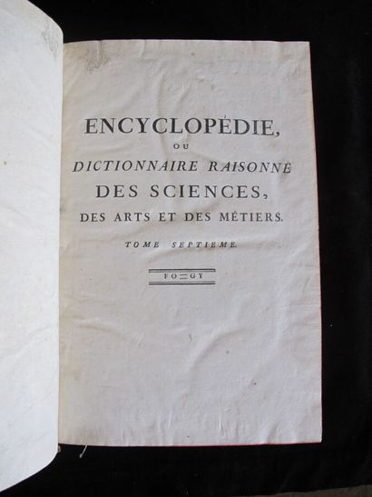 DIDEROT (Denis) et d'ALEMBERT. Encyclopédie,...
