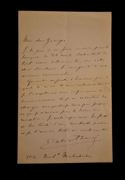 FAURÉ (Gabriel). 2 lettres a. s.



1 p....