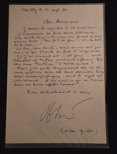 Littérature française. Ens. de lettres diverses...
