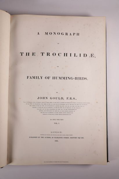 GOULD (John). A monograph of the trochilidae...